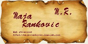 Maja Ranković vizit kartica